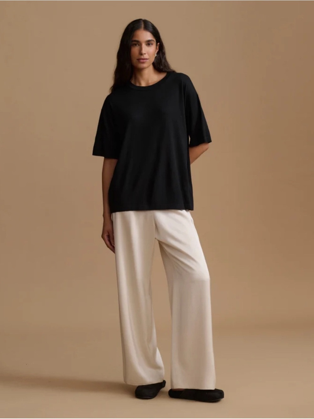 Jenni Kayne Merino Tee Black size L